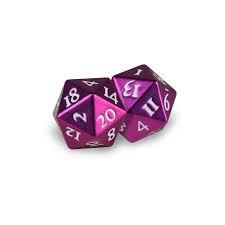 Heavy Metal D20 Dice Set - Pink